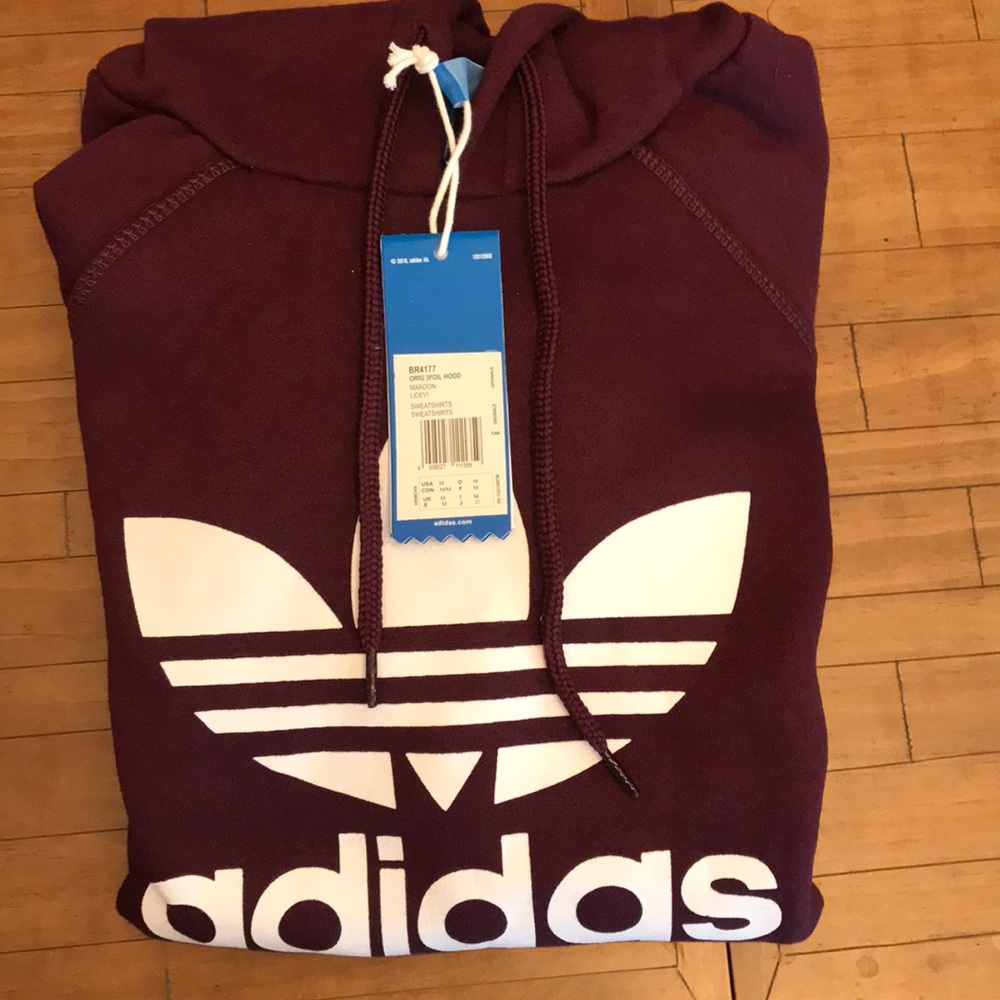 Burgundy pullover hoodie - Picture 2 of 2